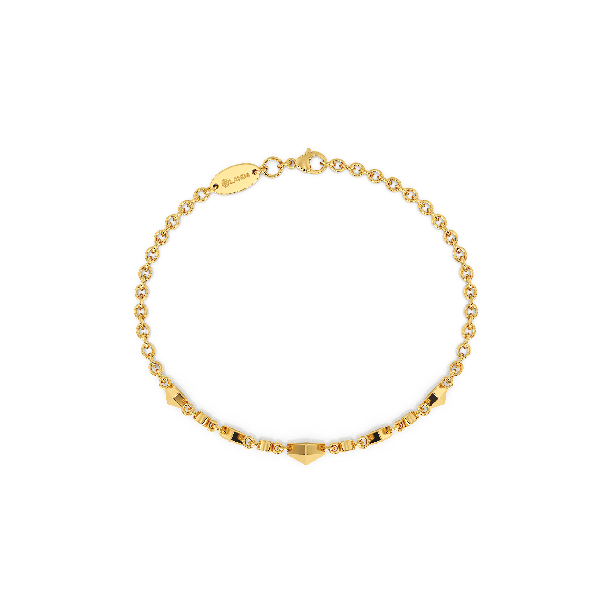 Lands unisex earth bracelet summit ii features adjustable 1.8mm chain with lobster clasp and 6 Ekati natural diamond bracelet bangle in modern electrum