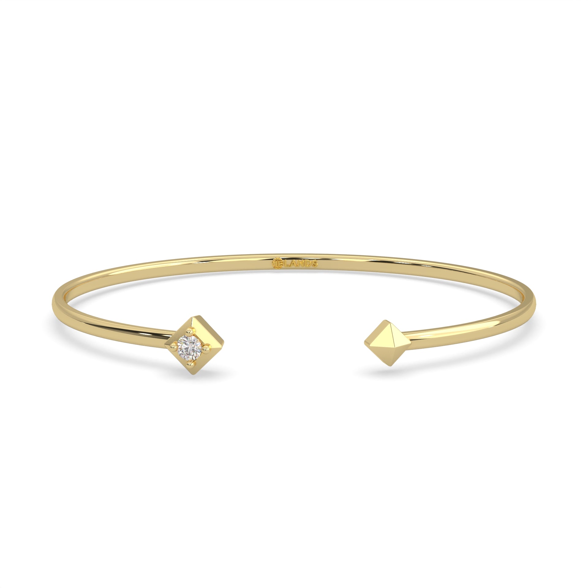 Earth Collection unisex Flex bangle diamond bracelet set in Modern Electrum™ from Ekati.