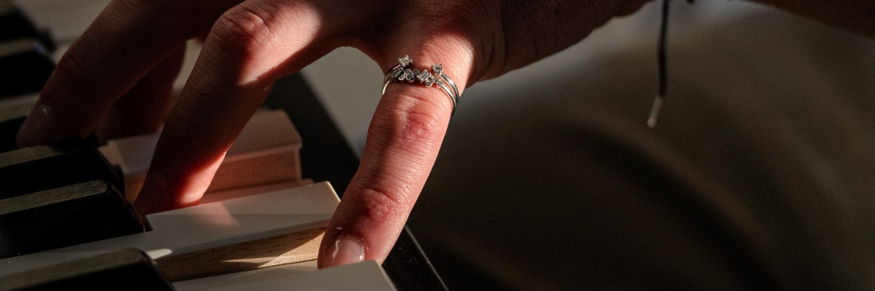 LANDS unisex natural diamond jewelry in ultra durable jewelry metal modern electrum worn by musician