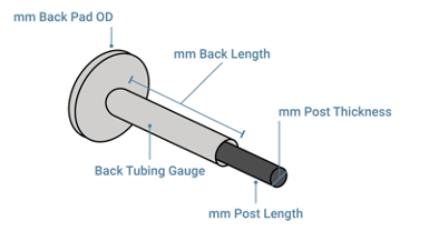 Ekati Press Fit Post w/ Backs - Warmer Colours and Yellow/Brown Diamonds