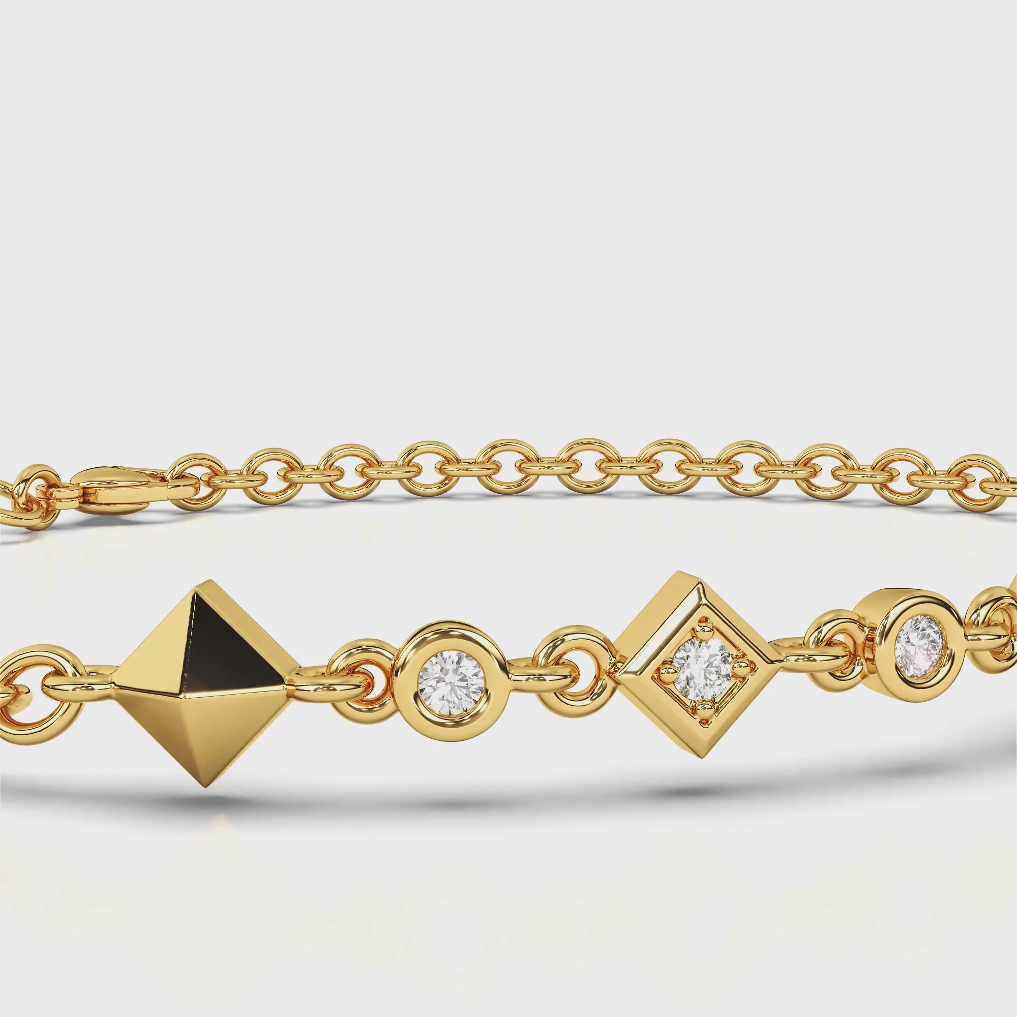 Lands unisex earth bracelet summit ii features adjustable 1.8mm chain with lobster clasp and 6 Ekati natural diamond bracelet bangle in modern electrum