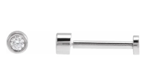 Diavik Press Fit Post w/ Backs - High Purity and White Colour Diamonds